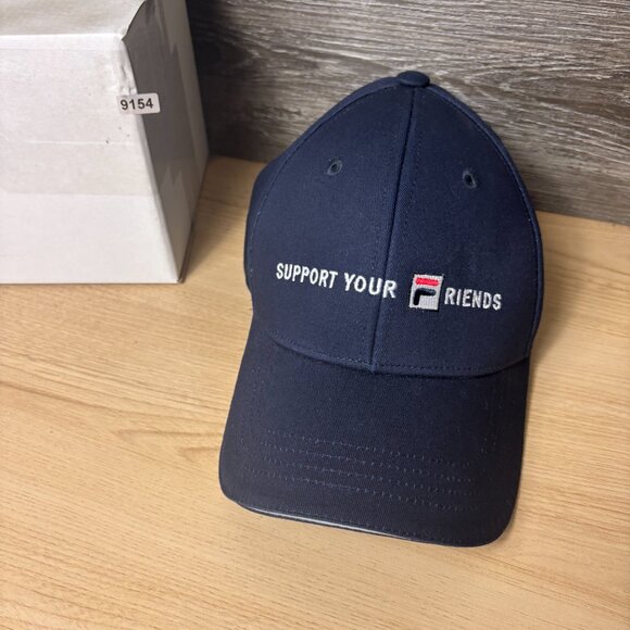 Fila Hat Cap Strap Back Blue Support Your Friends Adjustable - Picture 9 of 9